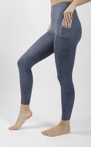 Nude Tech Water Droplet High Waist Elastic Free Side Pocket 7/8 Ankle Legging