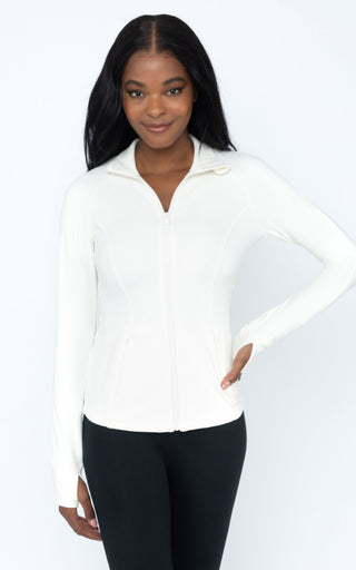 Lux Slim Fitted Jacket with Pocket and Powermesh Panel