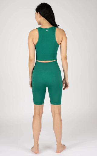 Ribbed Seamless Highline V-Neck Tank and Ribbed Seamless 7" Bike Short Set