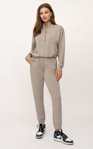Nadia Half Zip Crop Pullover & Taylor Jogger Set