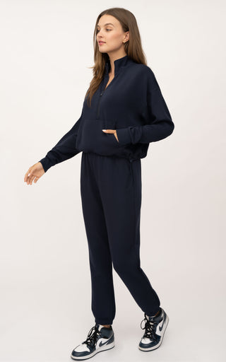 Nadia Half Zip Crop Pullover & Taylor Jogger Set