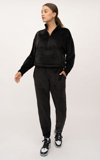 Double Butter Half Zip Pullover and Jogger Set