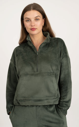 Double Butter Half Zip Pullover and Jogger Set