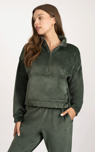 Double Butter Half Zip Pullover and Jogger Set