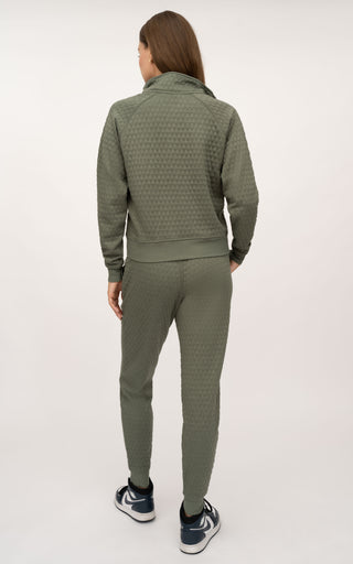 Diamond Love Half Zip Top And Jogger Set