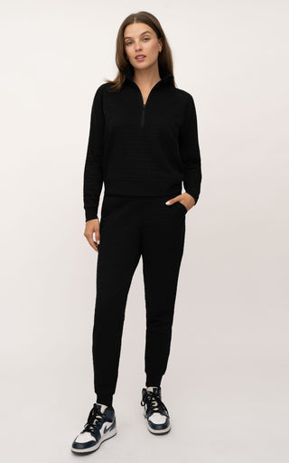 Diamond Love Half Zip Top And Jogger Set