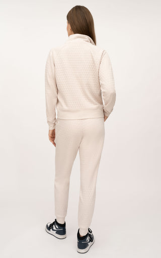 Diamond Love Half Zip Top And Jogger Set