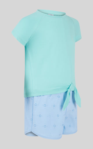 Toddler Girls 2 PC Short Sleeve Tee and Running Short
