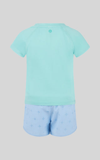 Toddler Girls 2 PC Short Sleeve Tee and Running Short