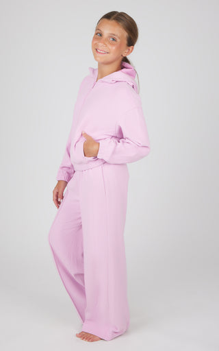 Girls 2 PC Zip Jacket and Wide Leg Pant Set