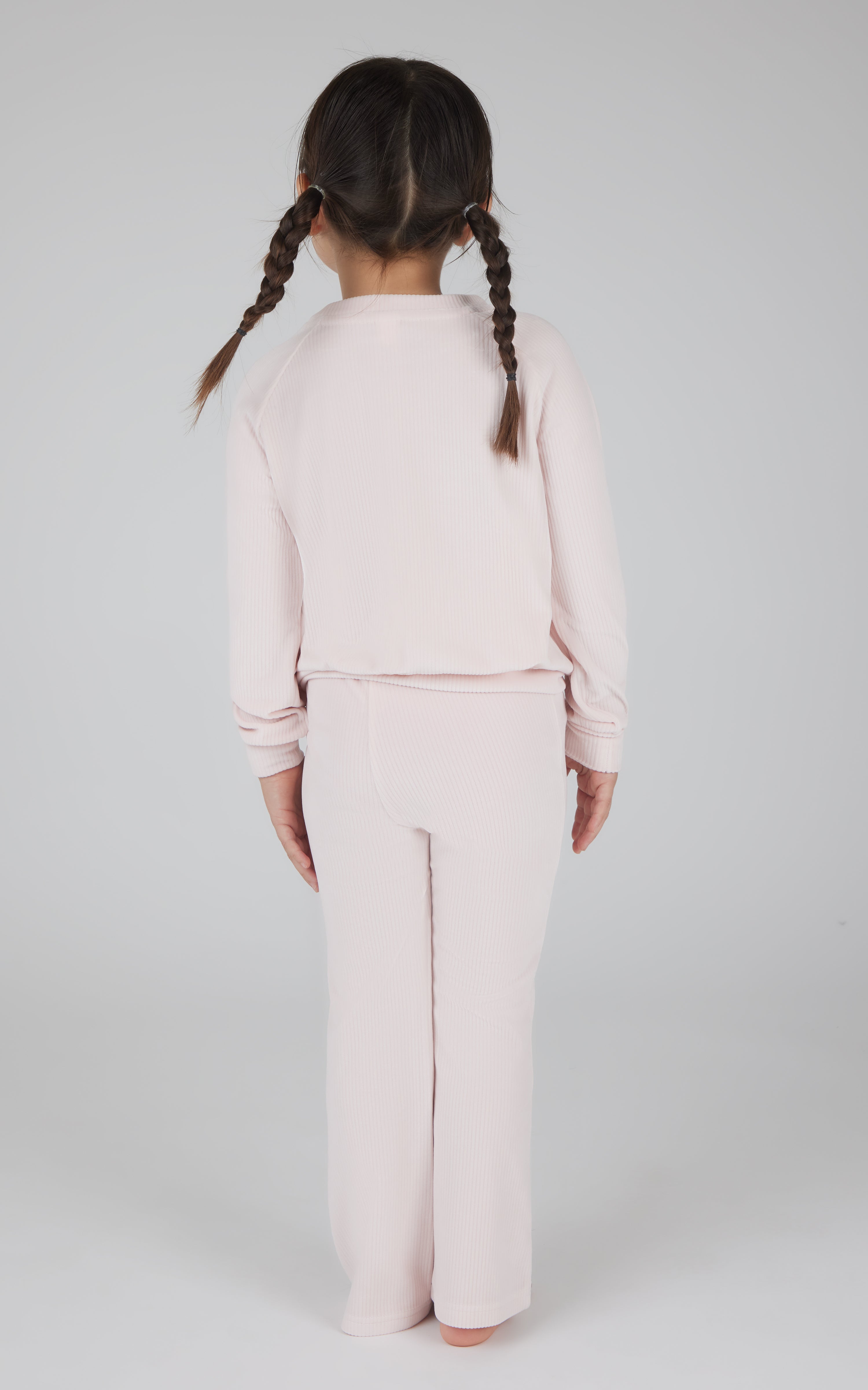 4-6X 2 PC Ribbed Velour Top and Flare Leg Pant