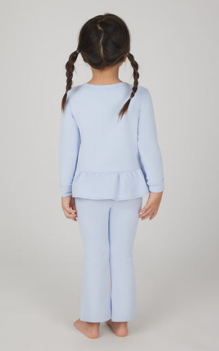 Toddler 2 PC Melange Pullover Top and Flare Leg Pant