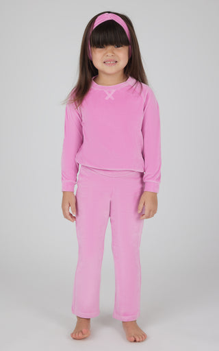 Toddler 3 PC Ribbed Top + Flared Leg Pant + Headband Set