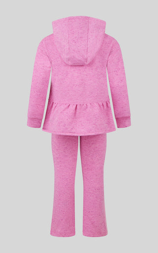 4-6X 3 PC Girls Confetti Half Zip Pullover + Flared Pant + Coin Purse Set