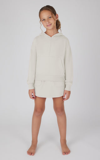 Girls 2 PC Terry Brushed Hoodie and Cargo Skort