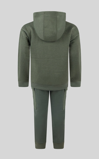 Toddler Boys 2 PC Quilted Hoodie and Jogger Set