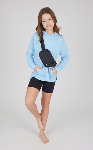 Girls 3 PC Hoodie + Bike Short + Fanny Bag