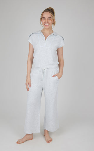 2 PC Half Zip and Pant w/ Contrast Piping