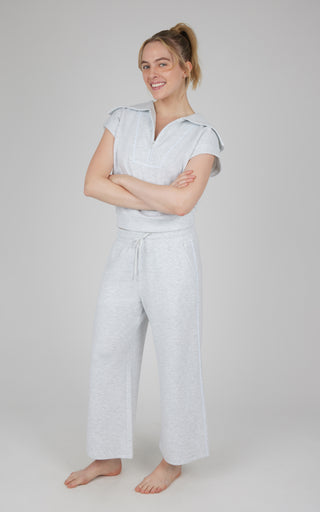 2 PC Half Zip and Pant w/ Contrast Piping