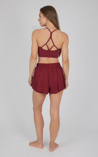 2 PC Seamless Bra and Ribbed 2 in 1 Running Short