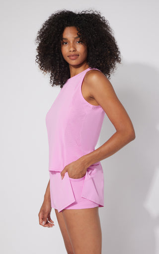 2 PC Laser Cut Tank and Lightstreme Love and Flutter Short Set