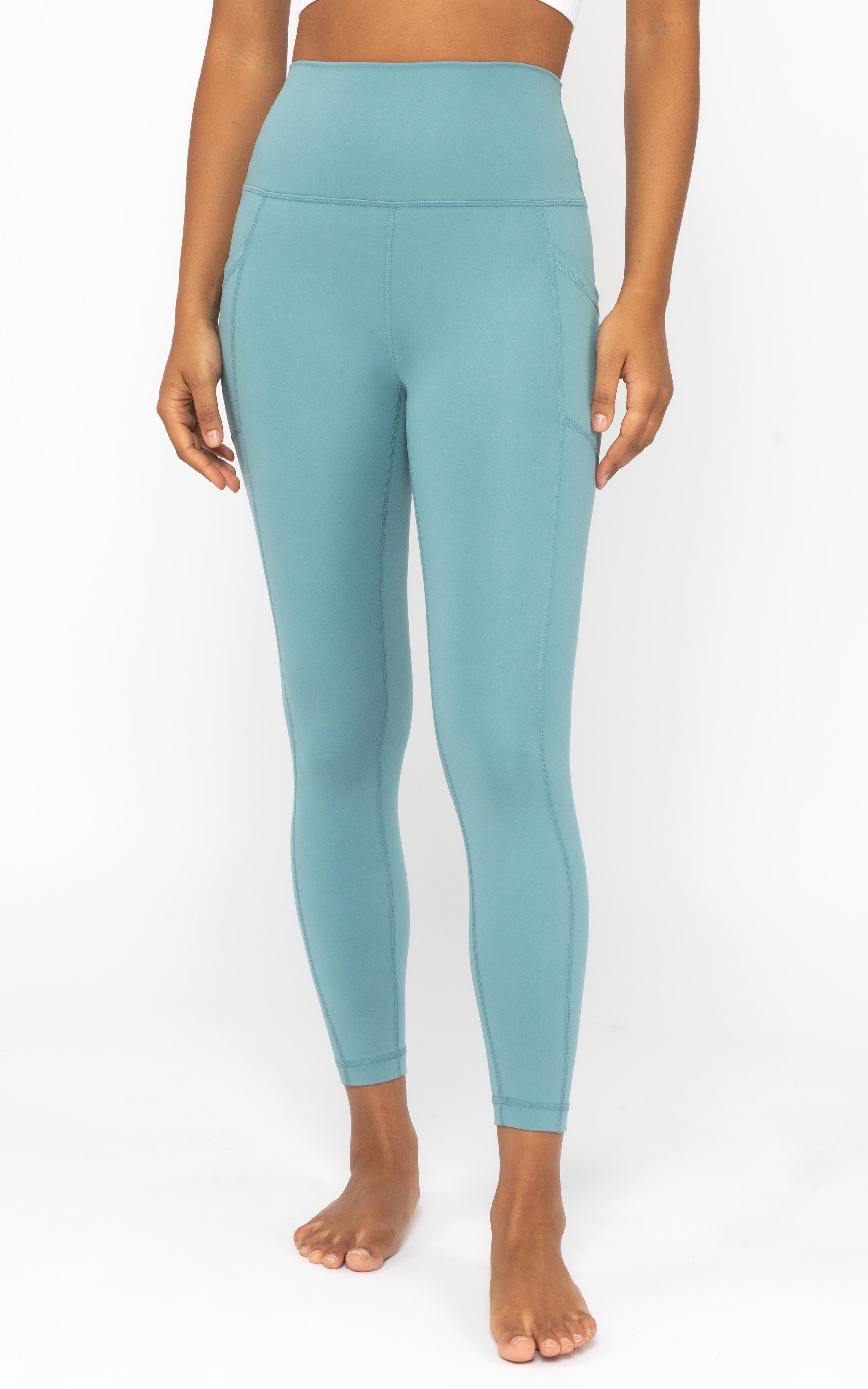 Lux Elastic Free High Waist Side Pocket 7/8 Ankle