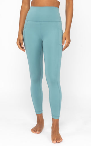 Lux Elastic Free High Waist Side Pocket 7/8 Ankle