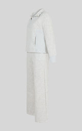 Girls 3 PC Softlite Alara Half-Zip, Noa Wide Leg Pant & Bag Set - Htr.Lt.Grey Combo - 4