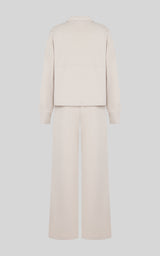 Girls 3 PC Softlite Alara Half-Zip, Noa Wide Leg Pant & Bag Set - Htr.Nacreous Clouds - 3