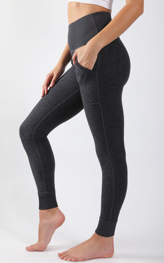 Ribbed Contrast High Waist Front Pocket Jogger