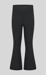 Little Girls 2 PK Ribbed Everyday Flared Leg Pant - Black/Black - 2