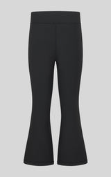 Little Girls 2 PK Ribbed Everyday Flared Leg Pant - Black/Black - 3
