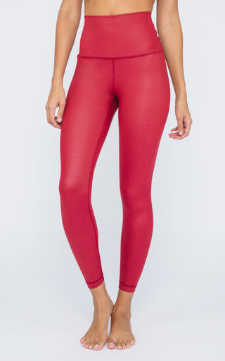 Interlink Faux Leather Elastic Free Super High Waist Cire Ankle Legging
