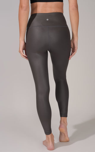 Interlink Faux Leather High Waist Cire 7/8 Ankle