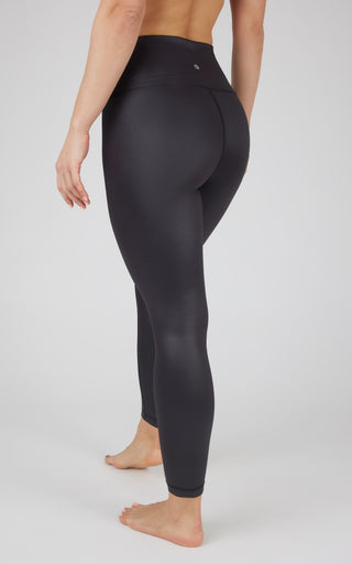 Interlink Faux Leather High Waist Cire 7/8 Ankle