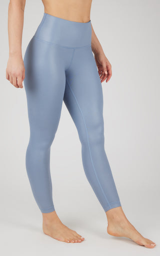 Interlink Faux Leather High Waist Cire 7/8 Ankle