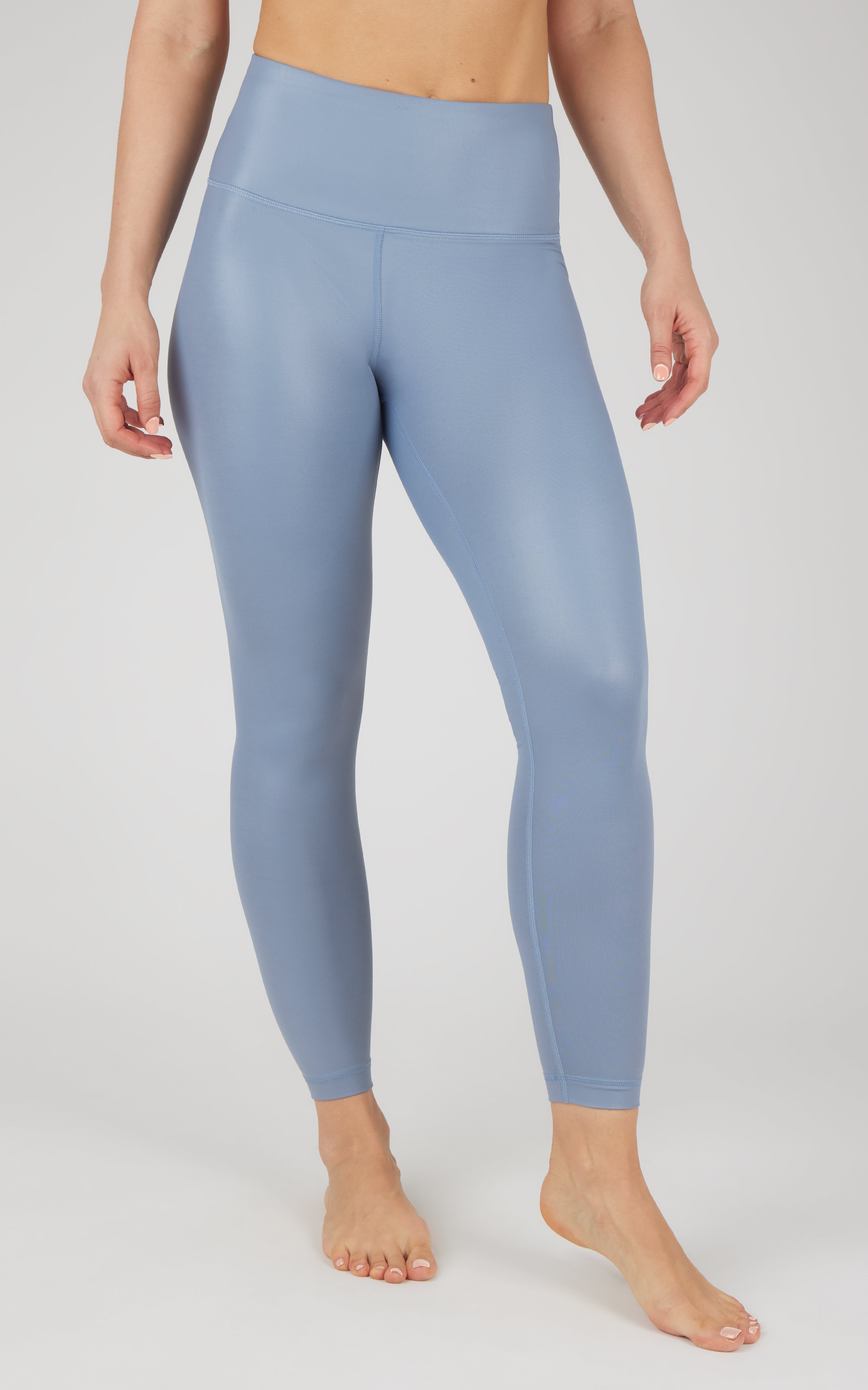 Interlink Faux Leather High Waist Cire 7/8 Ankle