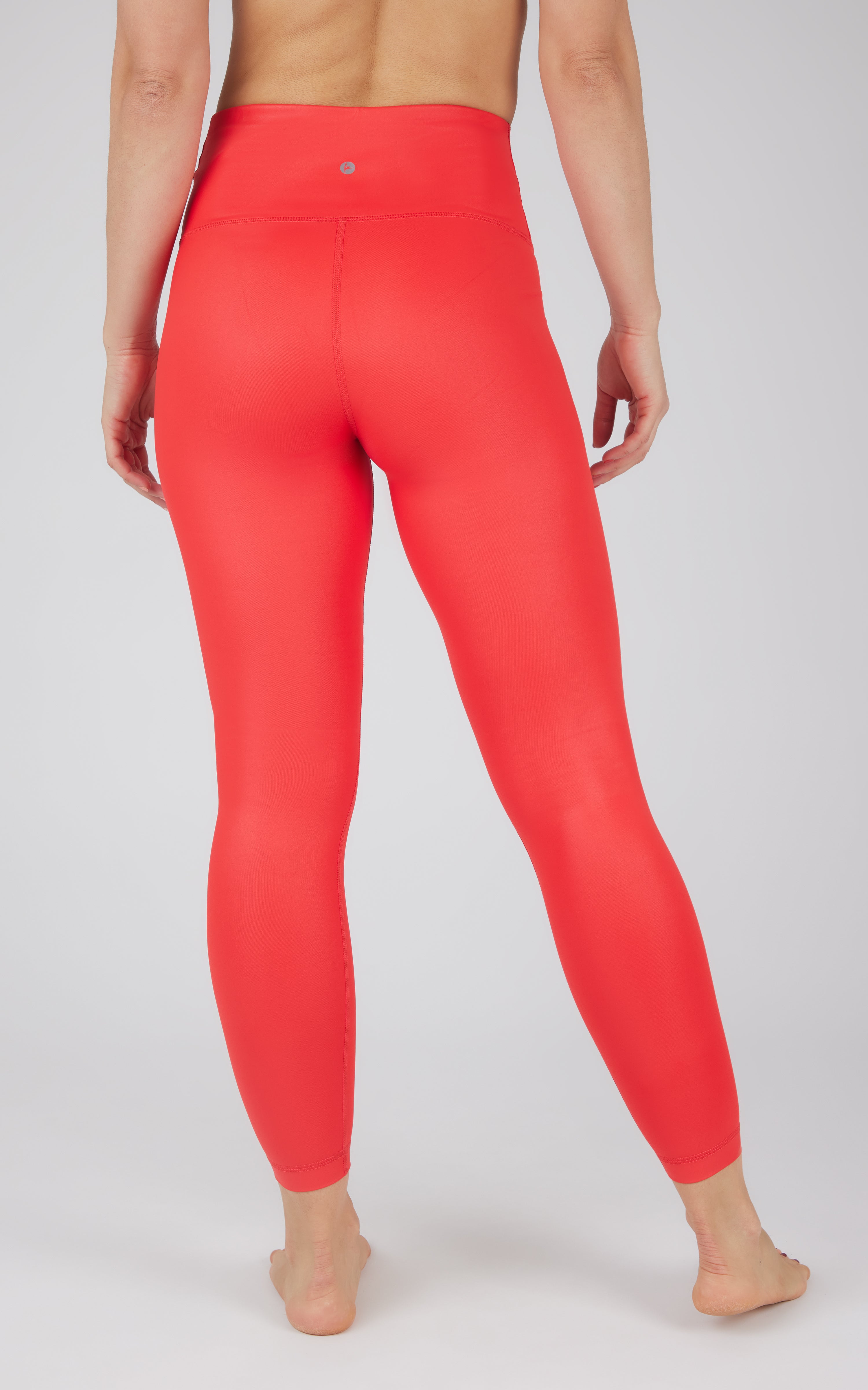 Interlink Faux Leather High Waist Cire 7/8 Ankle