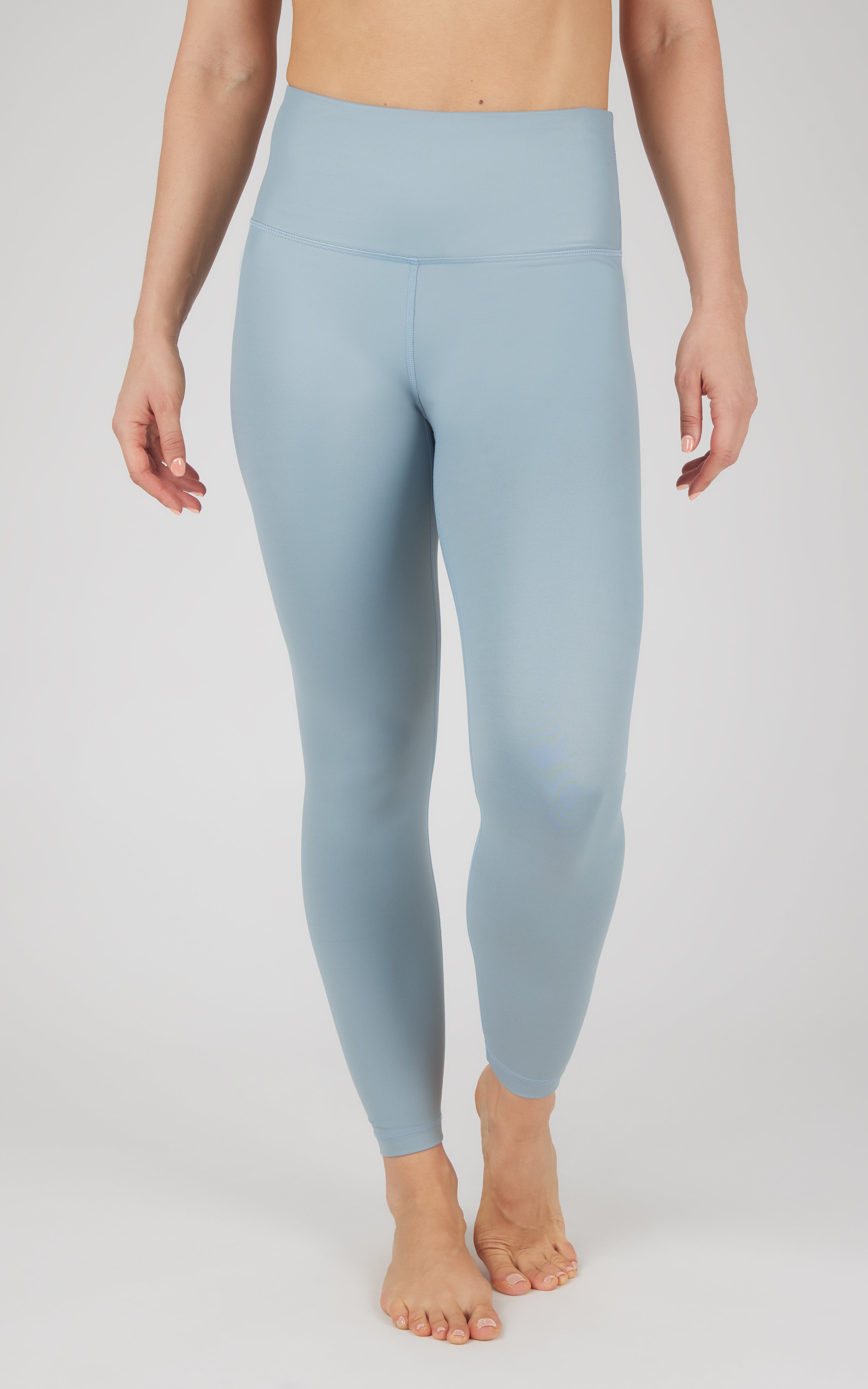 Interlink Faux Leather High Waist Cire 7/8 Ankle