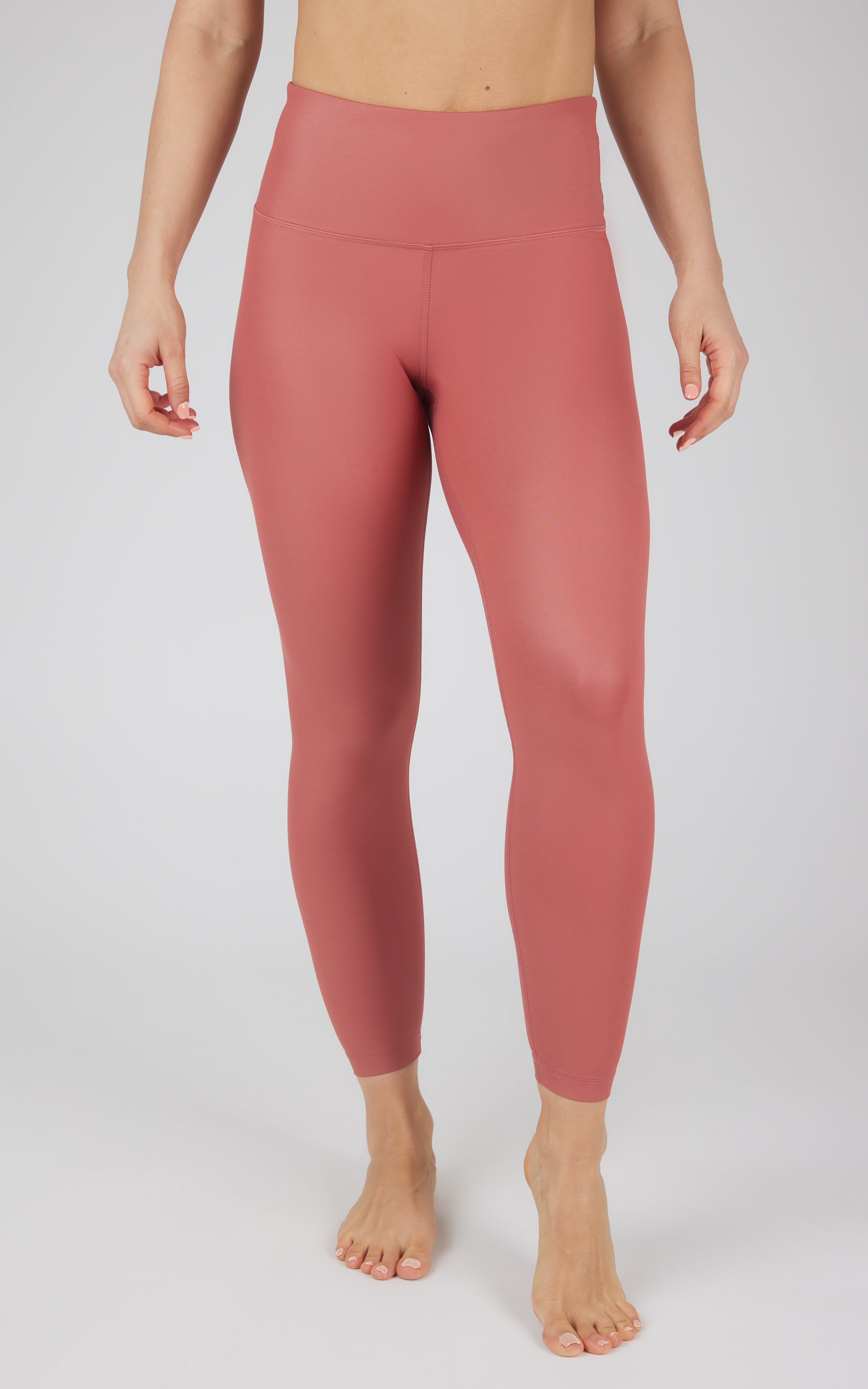 Interlink Faux Leather High Waist Cire 7/8 Ankle