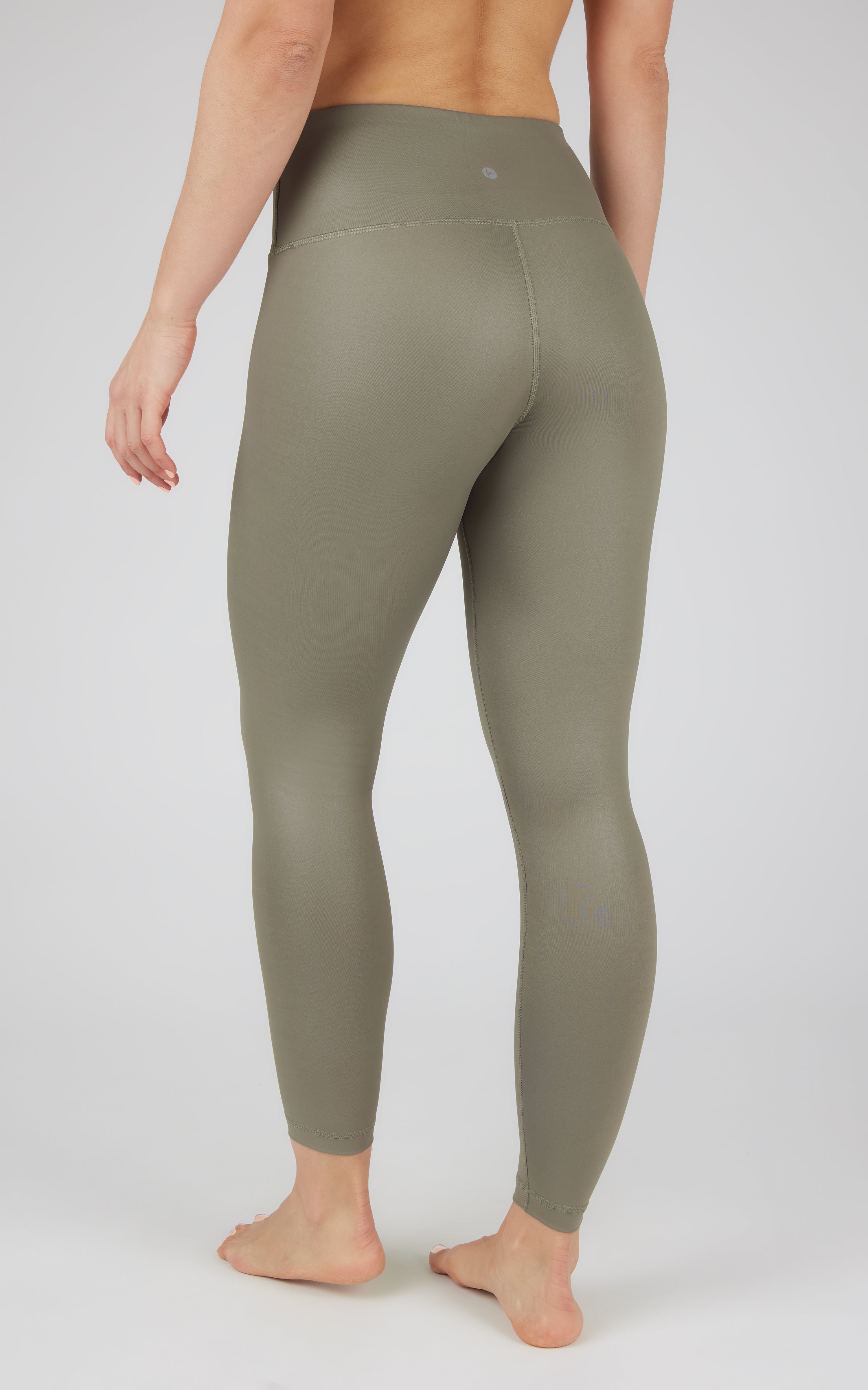 Interlink Faux Leather High Waist Cire 7/8 Ankle