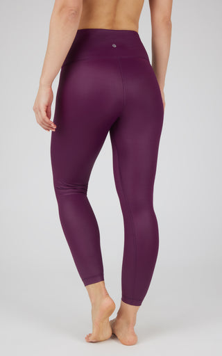 Interlink Faux Leather High Waist Cire 7/8 Ankle