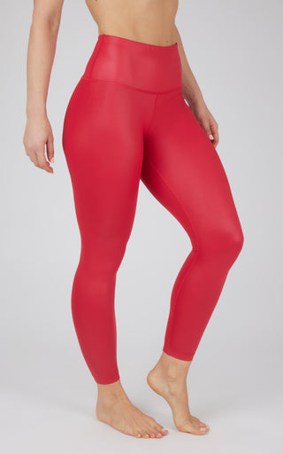 Interlink Faux Leather High Waist Cire 7/8 Ankle