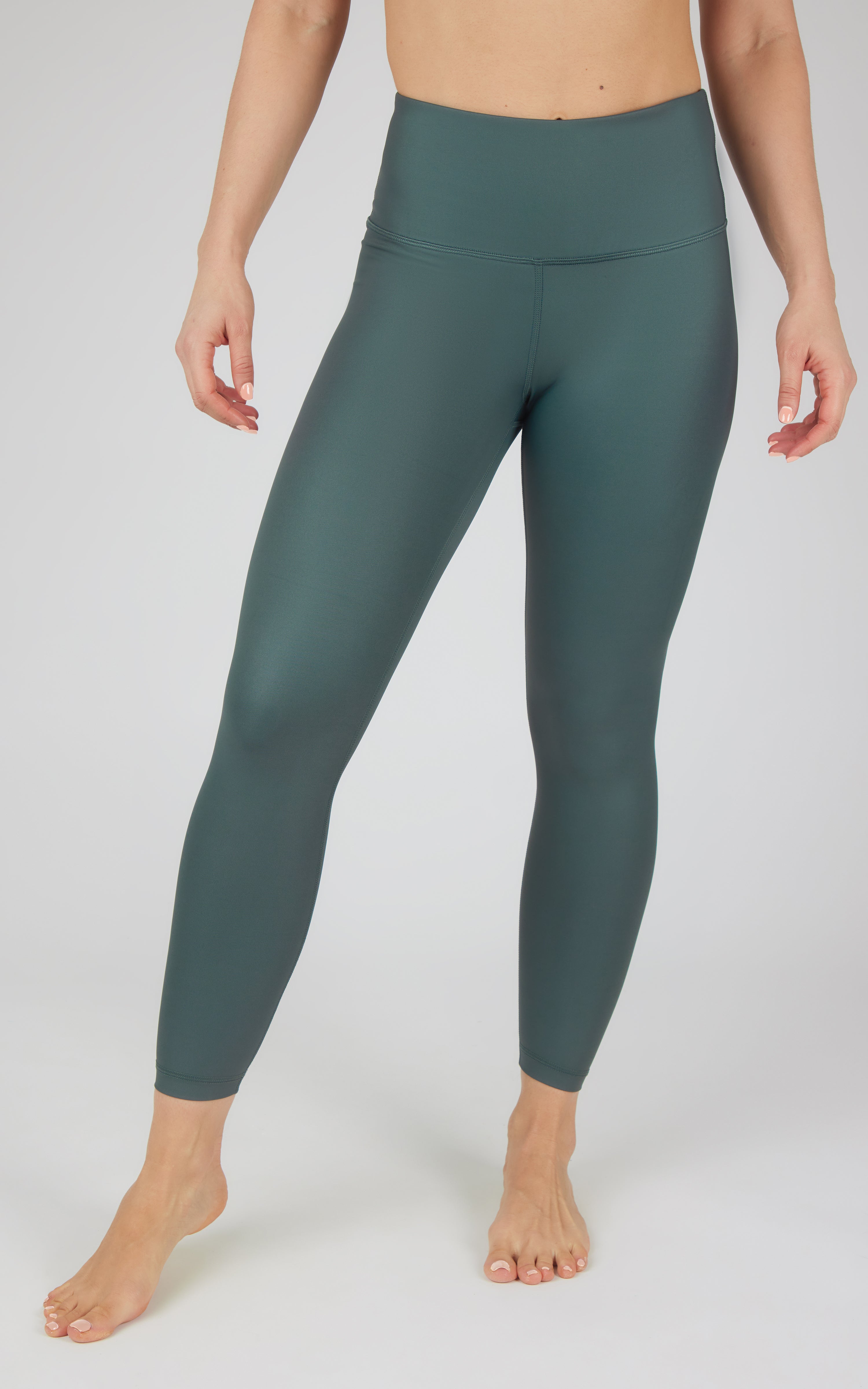 Interlink Faux Leather High Waist Cire 7/8 Ankle