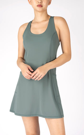 Airlux Courtside Utility Dress with Inner Shorts and Bra Cup