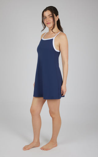 Nude Tech Square Neck Dress