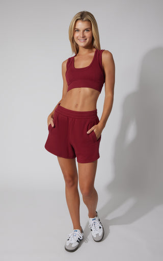 Loop Terry Up Shore Fold Over Short - Our Petal Tone Story