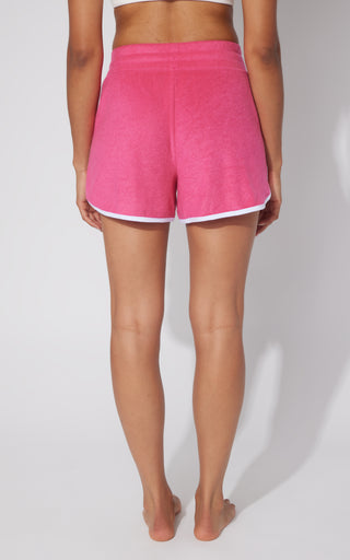 Towel Terry Dolphin Hem Short - Pink Power