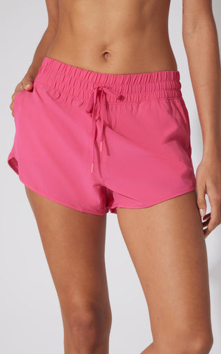 2 PK Lightstreme Track Time Running Shorts - Pink Power