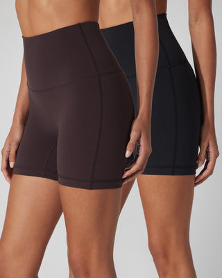 2 PK Skn 5" Super Hi Elastic Free Waist No Front Seam Short